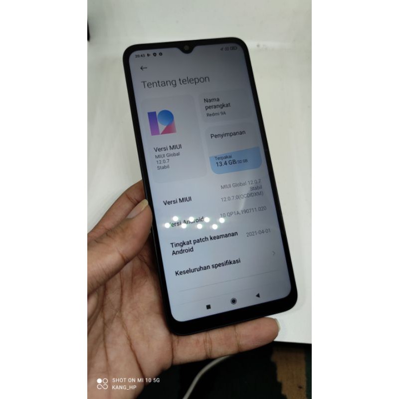 LCD Touchscreen Frame Xiaomi Redmi 9A Redmi 9C original copotan
