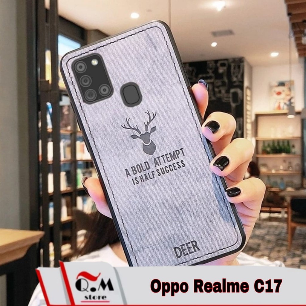 Case Oppo Realme C17 Soft Case Deer High Quality Premium Casing Deer Bermotif Rusa Jens