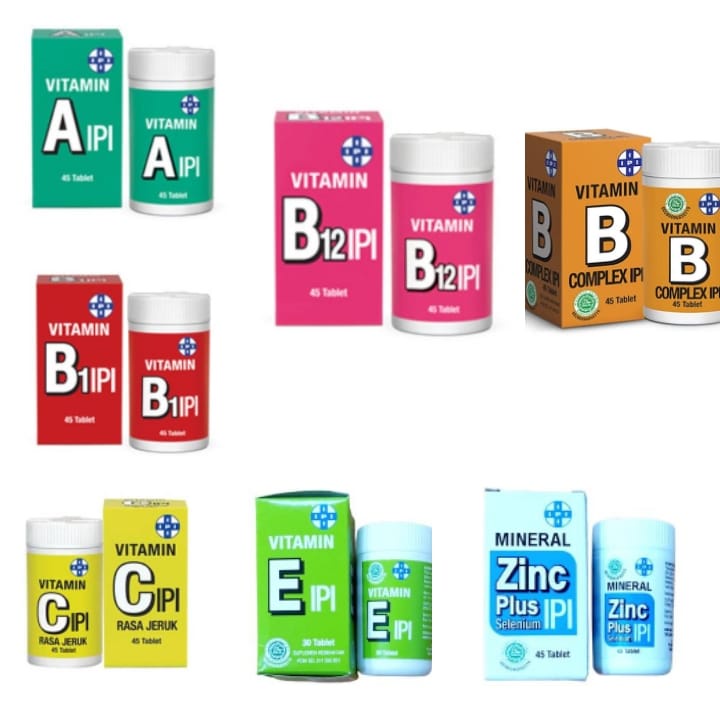 Vitamin A , B1 , B Complex , B12 , C , E , Zink Zinc Plus Selenium ipi