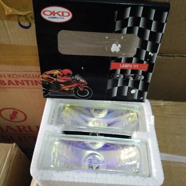 Lampu Foglamp Model Kotak dan Oval kaca pelangi