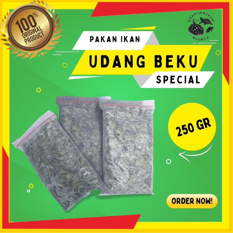 

UDANG BEKU 250 GRM JOGJA MURAH PAKAN IKAN HIAS BERKUALITAS TERMURAH