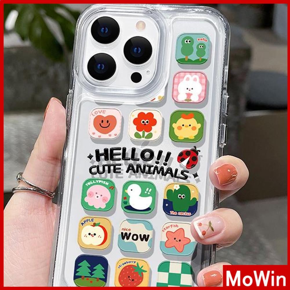 iPhone Case HD Acrylic Hard Case High Clear Metal Button Protection Camera Shockproof Cartoon Cute Compatible with iPhone 14 Pro Max 14 Plus 13 Pro Max 12 Pro Max 11 XR 7Plus