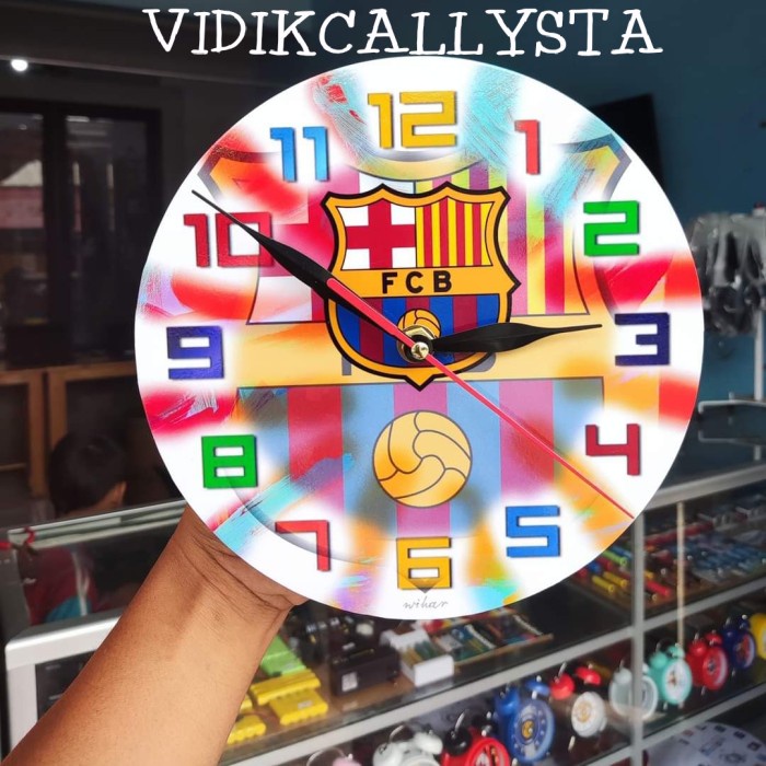 Jam Dinding BARCELONA SWEPP Team Club Klub Sepak bola BARCA MESIN HALUS