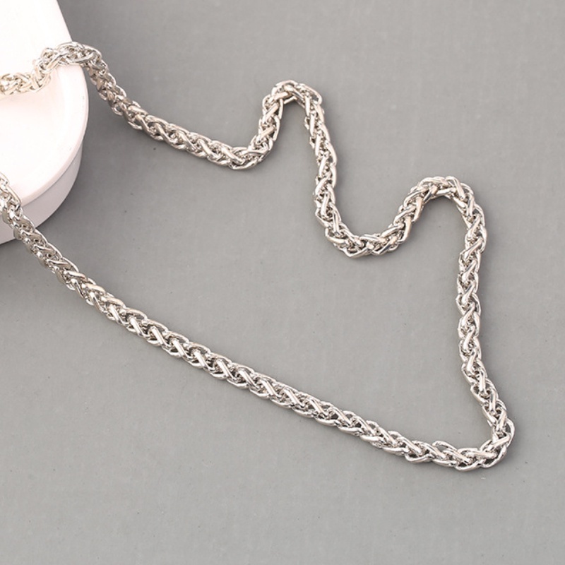 Rantai perak murni S925 Kalung 1.5 Mm Bulat Gandum Rantai Lebar/Panjang Yang Berbeda Berlapis Emas Perhiasan Hadiah