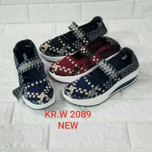 Sepatu Rajut KIDDO W2089 WEDGES ORIGINAL