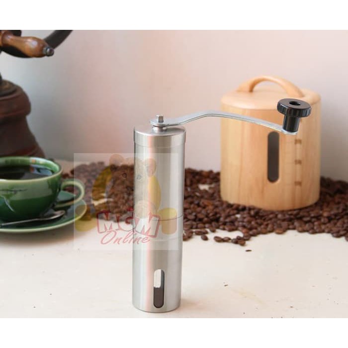 Coffee grinder Stainless PORTABLE 18CM / Gilingan Kopi Stainless