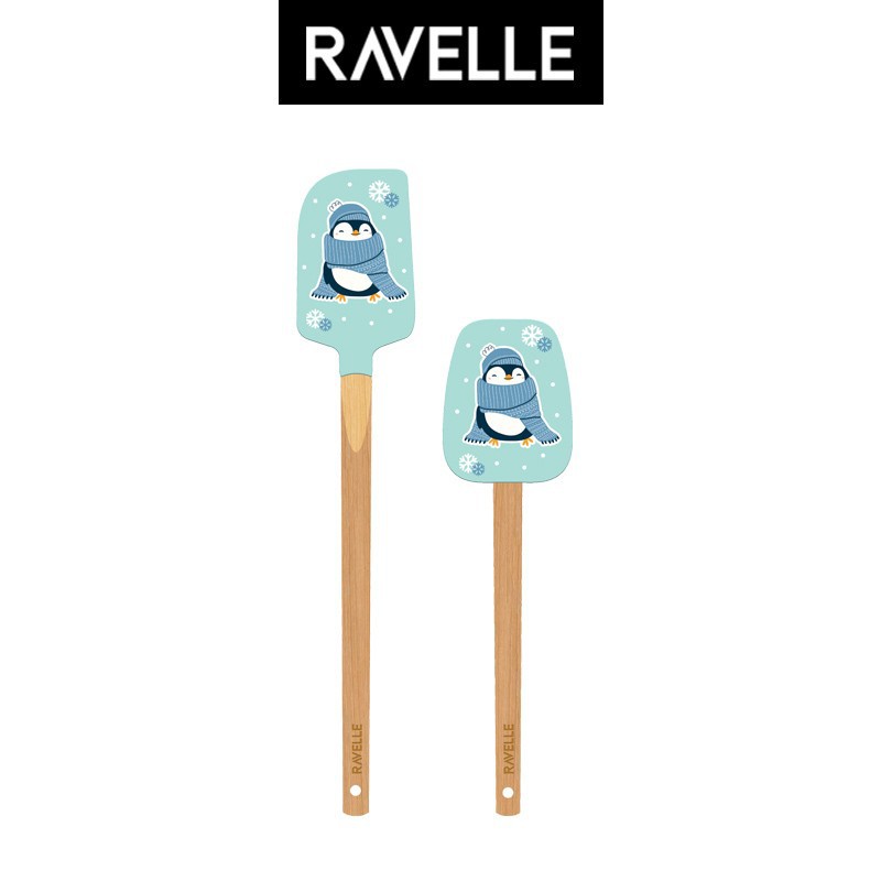 Ravelle Animal Sutil Set 2Pcs Peralatan Masak Sutil Spatula Silikon Motif Hewan Lucu