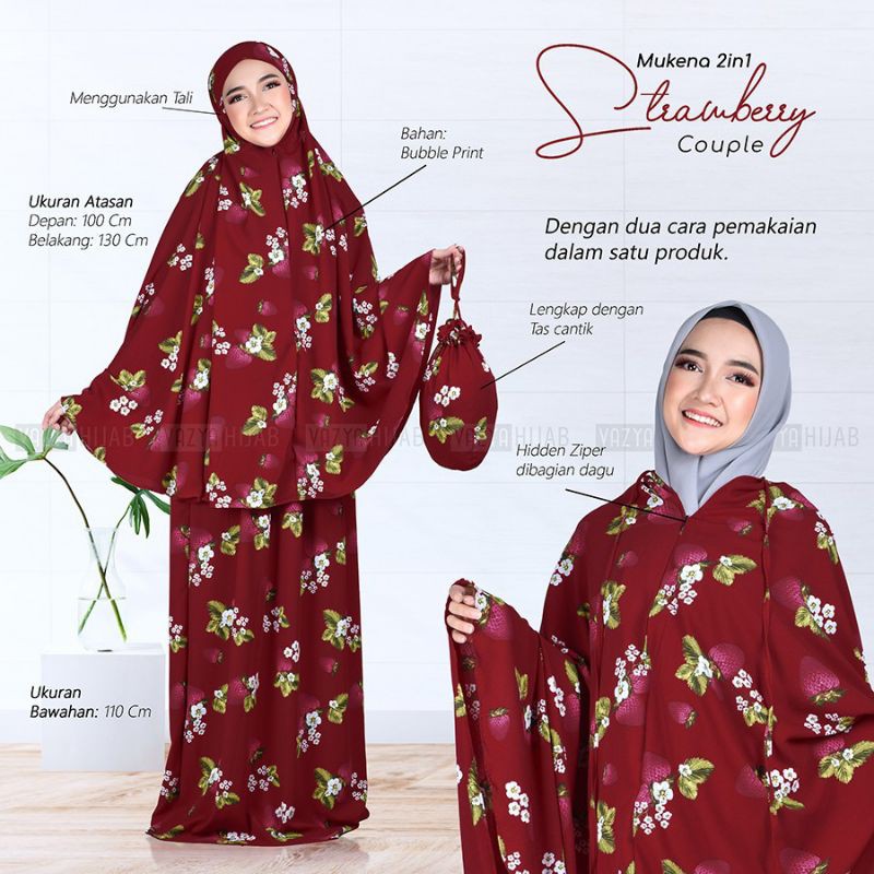 Mukena Strawberry 2in1 Couple