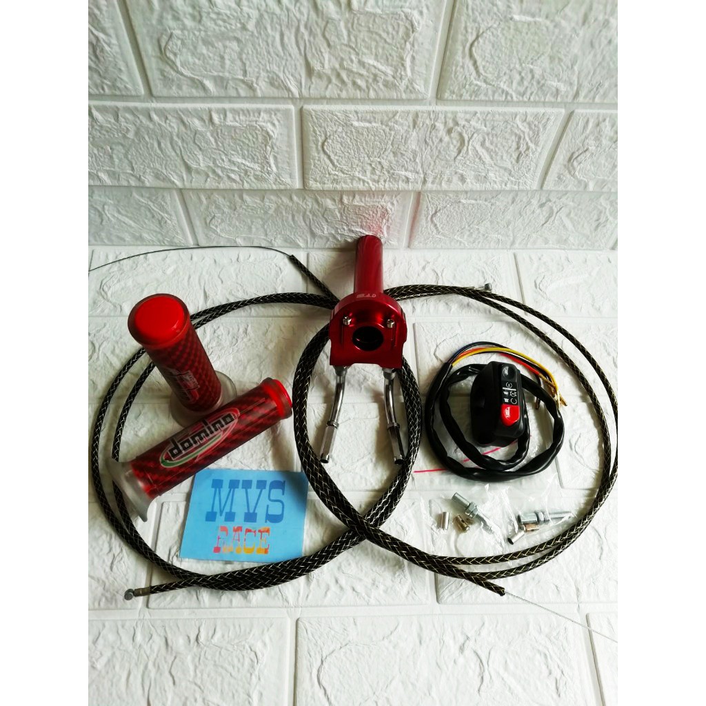 Gas Spontan 2 Kabel + Handgrip + Saklar Kanan + Kabel Gas = Sonic 150 R, Gsx 150 R, Nmax 155, Pcx 15