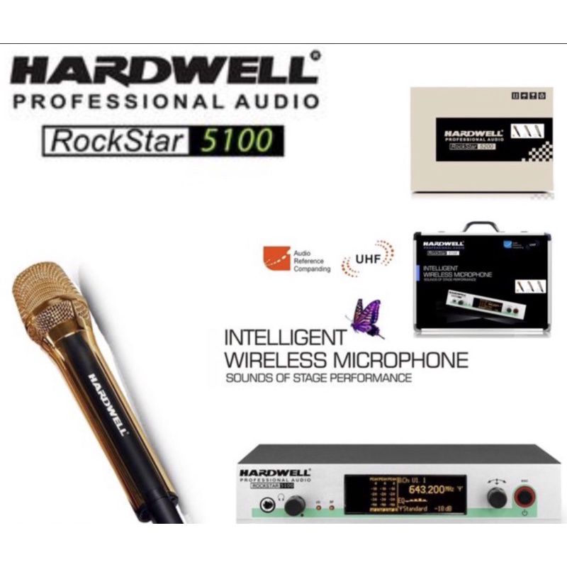 Mic Wireless Hardwell Rockstar 5100 Original Single Mic Plus Hardcase