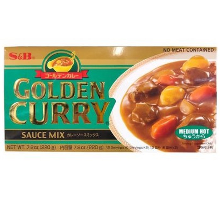 

S&B GOLDEN CURRY MEDIUM HOT 220 GR