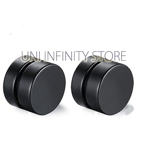 JWME0002 Anting Magnet Hitam Biru Emas Perak Pria Wanita Cowok Cewek Black Gold Silver Magnetic Earr