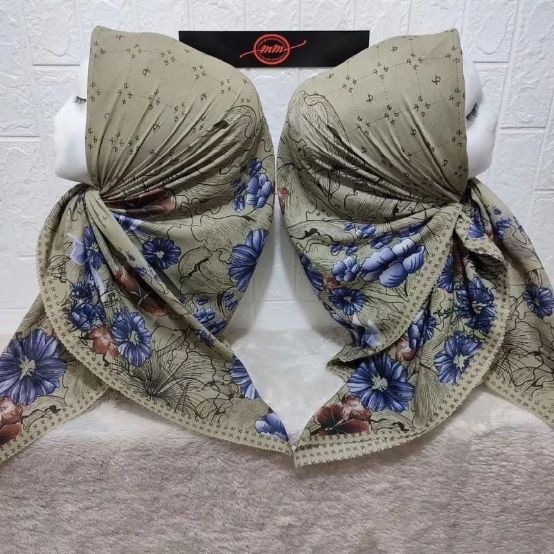 Kerudung Voal/ kerudung hijab motif Deenay kw/ Kerudung hijab polos/ Kerudung hijab bahan halus adem