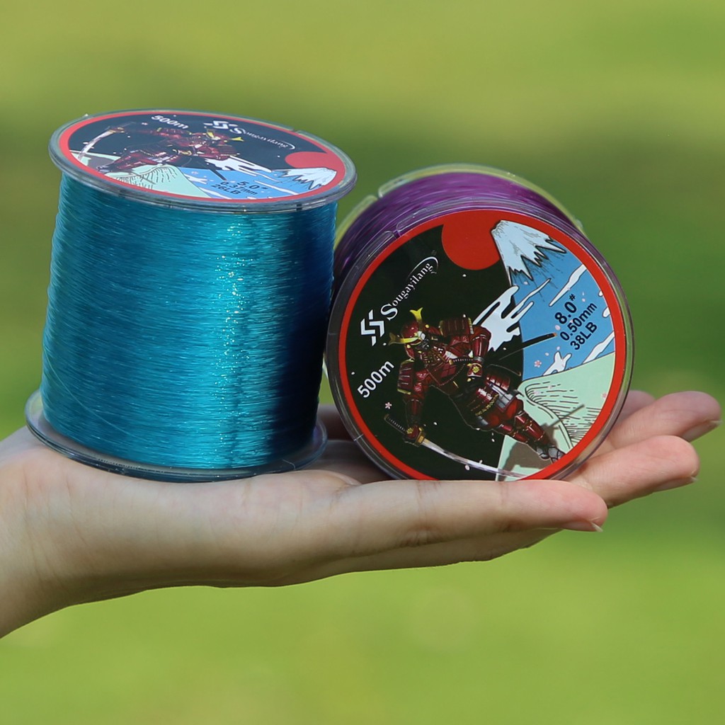 Sougayilang 500m (5Color) New Nylon Fishing Line  Super Strong Fishing Line 7-38LB Colorful Fishing Line Pancing
