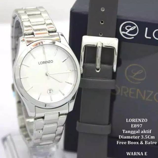 Jam Tangan Wanita Lorenzo Rantai Paket Best Seller