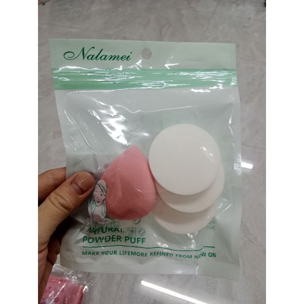 SPONGE CUSHION SPON 4PCS SPONGE BLEND CUSHION (SPON 1 TELUR + 3 KUE DIPLASTIK)