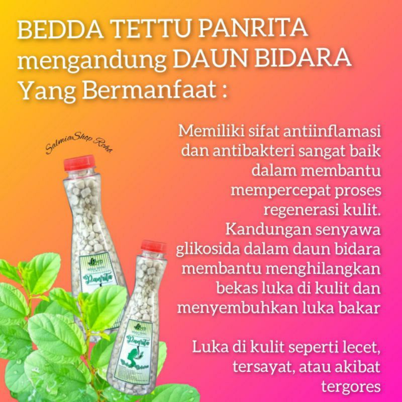 Bedak Tettu Bidara BTP/ Bedak Dingin Bidara