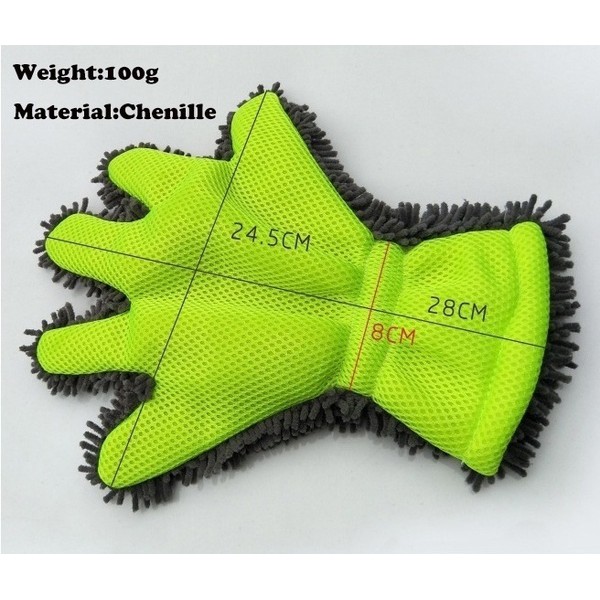 Sarung Tangan Serat Microfiber Cendol Lap Mobil | Car Wash Mitt