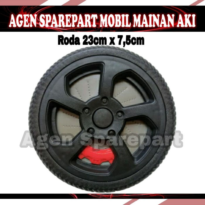 Ban Roda Mobil/Motor Mainan Aki Bahan Karet Anak Diameter 23cm x 7.5cm