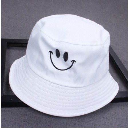 ✅COD] Bayar Di Tempat Topi bucket SMILE bolak balik terbaru terlaris termurah