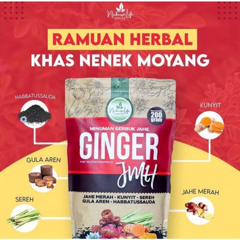 

Jahe Merah Ginger JMH plus Empon Empon Nabawilife