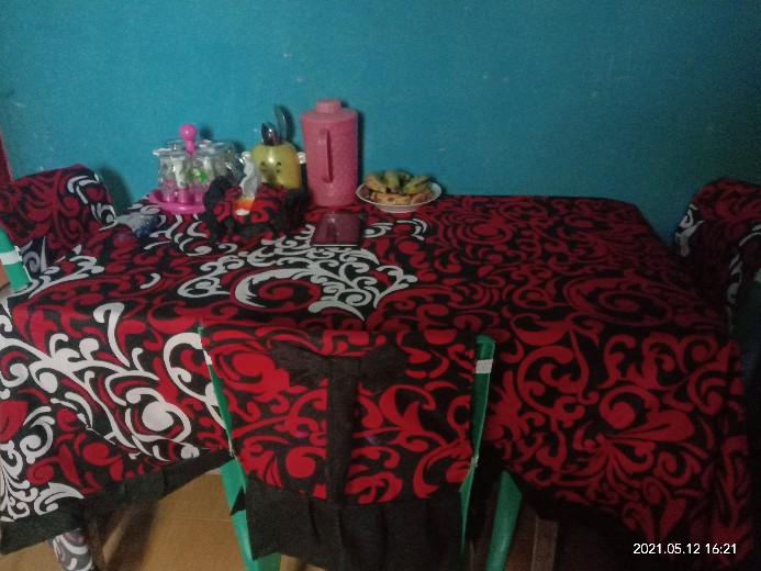 Sarung Set Kursi Meja Makan Rumah/cover Set Kursi 4 Meja Makan Rumah.