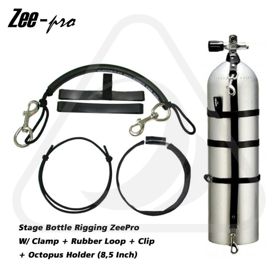 Jual Diving Sidemount Stage Bottle Tank Rigging Zeepro Rubber Selam 80 ...