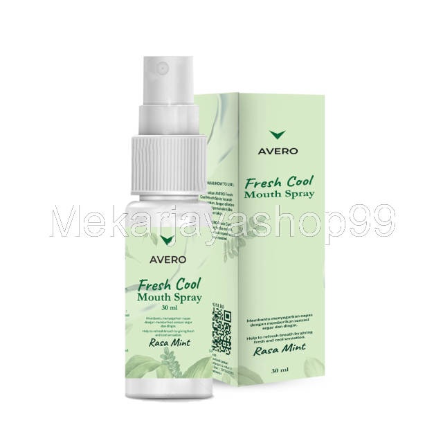 [ORIGINAL BONUS POUCH] Avero Fresh Cool Mouth Spray Parfum Mulut, Pengharum Mulut dan Penyegar Mulut BPOM MUI