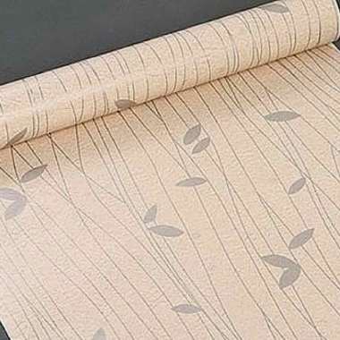 Wallpaper Dinding Wave Coklat Daun 9m s/d 10m x 45cm