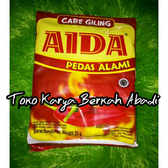 

Cabe giling merk AIDA khas Tasikmalaya ukuran 25gr