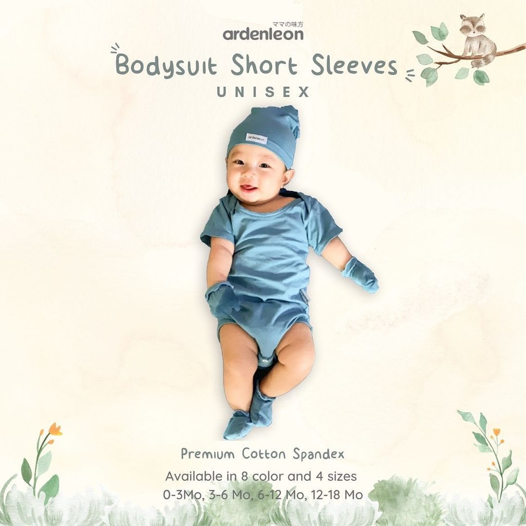 Ardenleon Bodysuit short sleeves / Baju Bayi