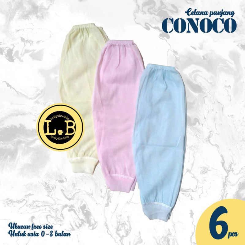 grosir!! 6pc_celana panjang bayi polos cotton / celana panjang happy time BUKA / celana bayi polos