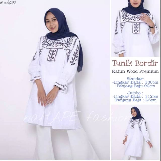 Tunik Bordir Katun Premium