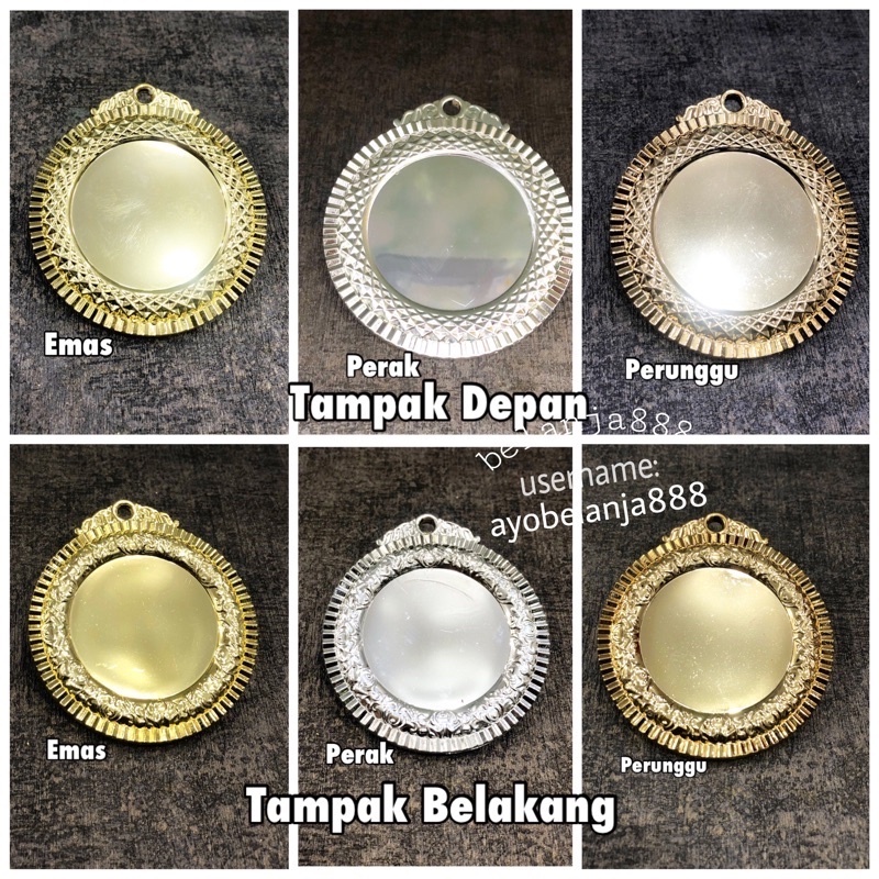 Medali kejuaraan murah warna emas perak perunggu(bahan plastik B)