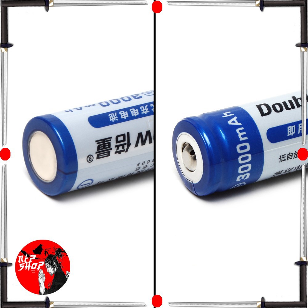 DOUBLEPOW Baterai Cas Ni-MH AA Rechargeable 1.2V 3000mAh 1 PCS - White