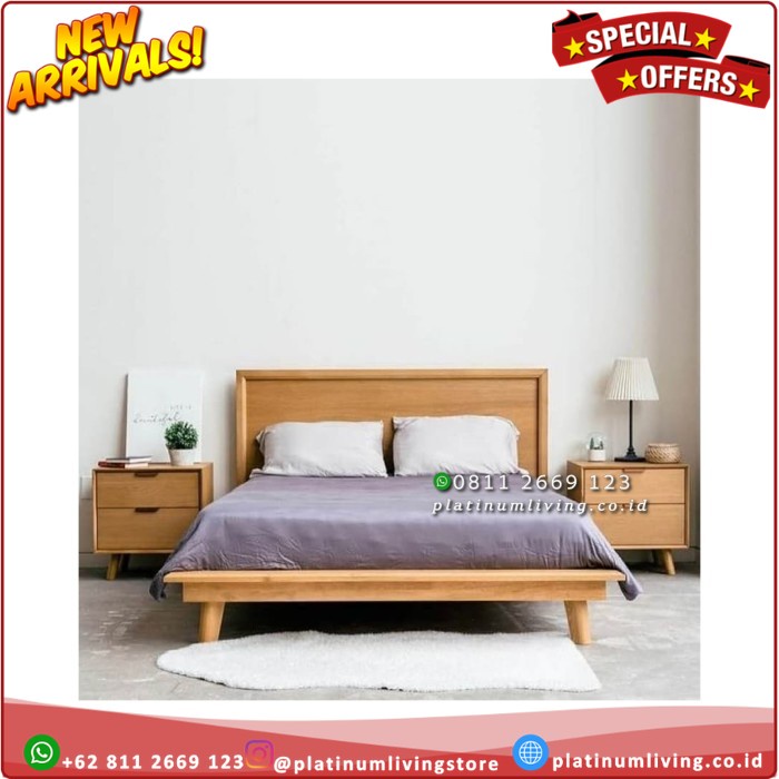 Tempat Tidur Jati Minimalis 160x200, Dipan Minimalis Jati 160x200 Platinumliving Furniture Indonesia