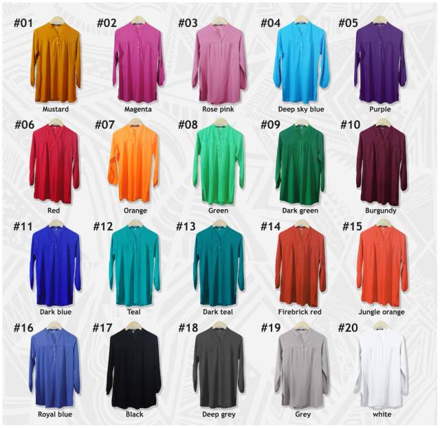 Blus Polos Banana Yellow - Blouse Polos Rayon - Kuning - Fathin Basic - SHOPIE Hijabstyle-6