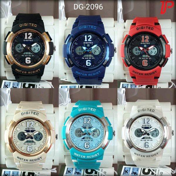 JAM TANGAN SPORT WANITA DIGITEC 2096 DG 2096 DG2096 T Original