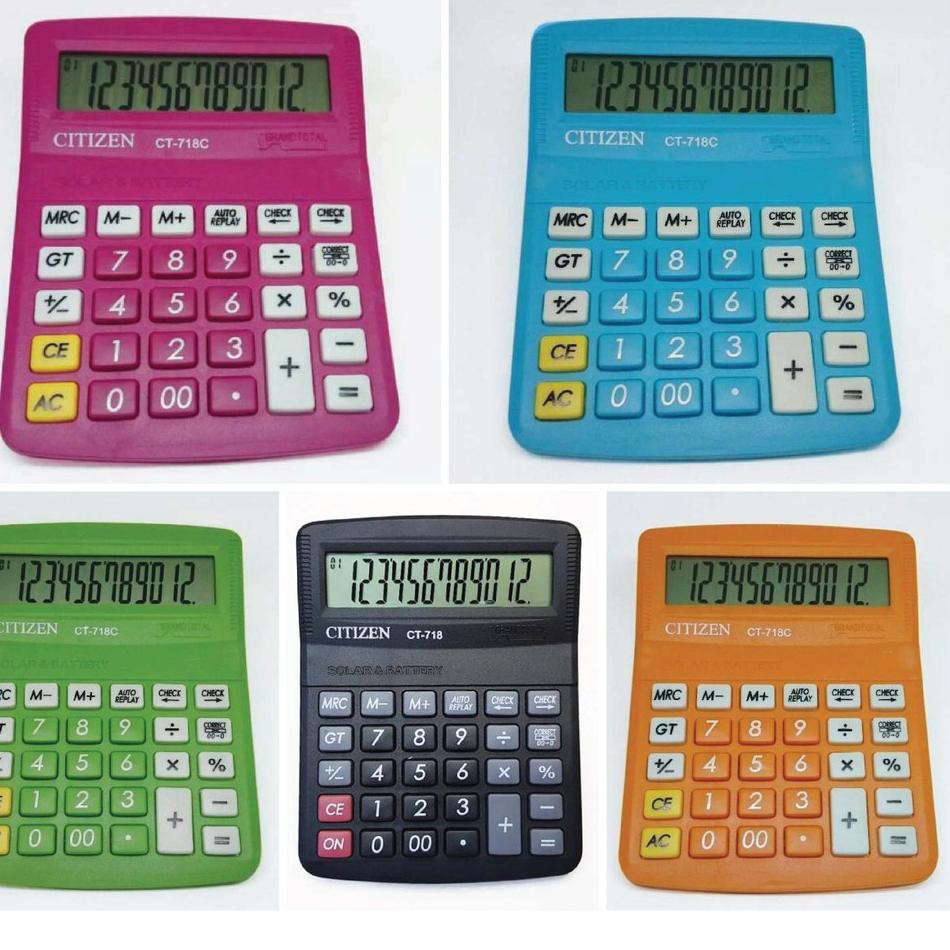 

Serba Murah RWS Kalkulator Citizen 718 Warna / Calculator Citizen 718 CT 718 WARNA KALKULATOR MEJA D