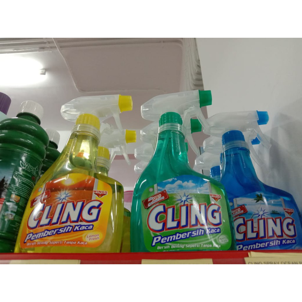 cling spray botol 440 cairan  pembersih  kaca  GOJEK Shopee 