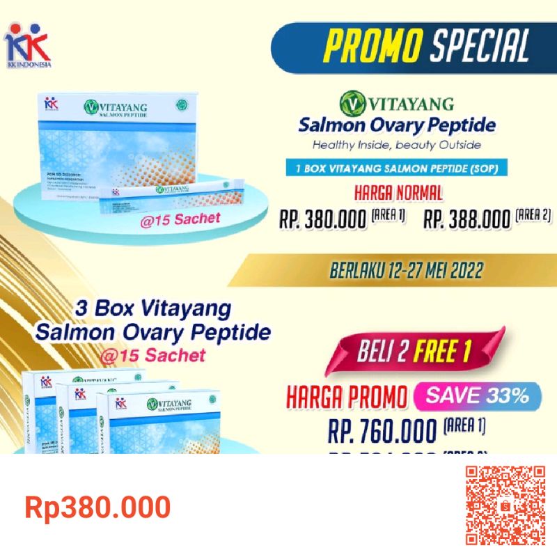 

Original Vitayang SOP (Salmon Ovary Peptide) PAKET HEMAT BELİ 2 GRATİS 1