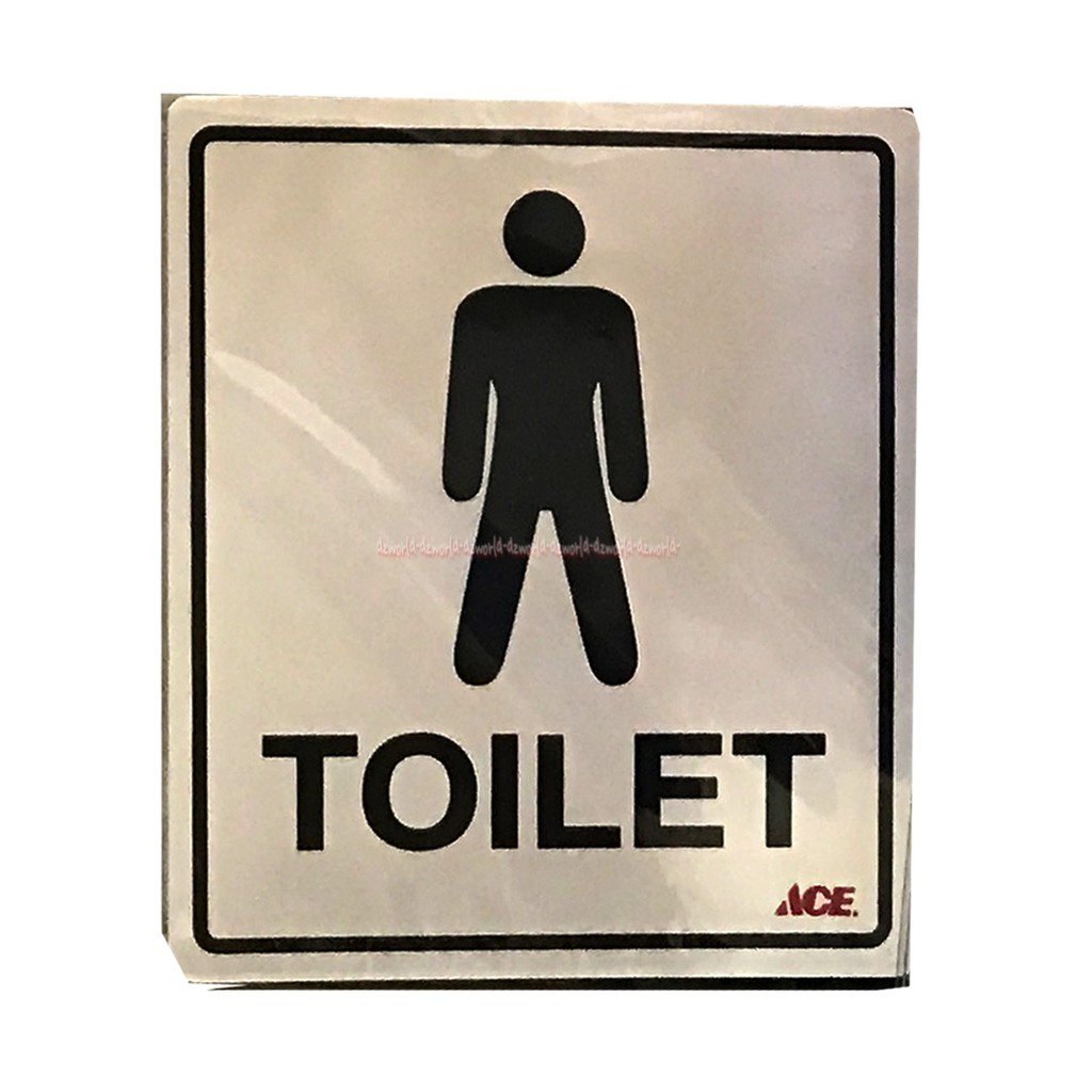 Stiker Toilet Sticker Toilet Wc Kamar Mandi Tanda Masuk  Toilet Umum Mudah Diaplikasikan Pada Kaca Metal Atau Plastik