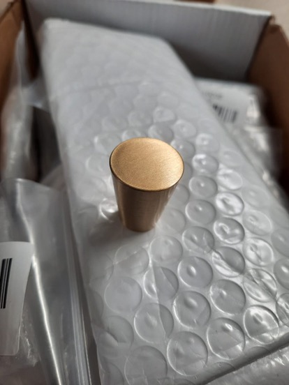 T Bar Handle Knobs Bahan Kuningan Warna Emas Solid Gaya Eropa Untuk Furniture Lemari Dapur