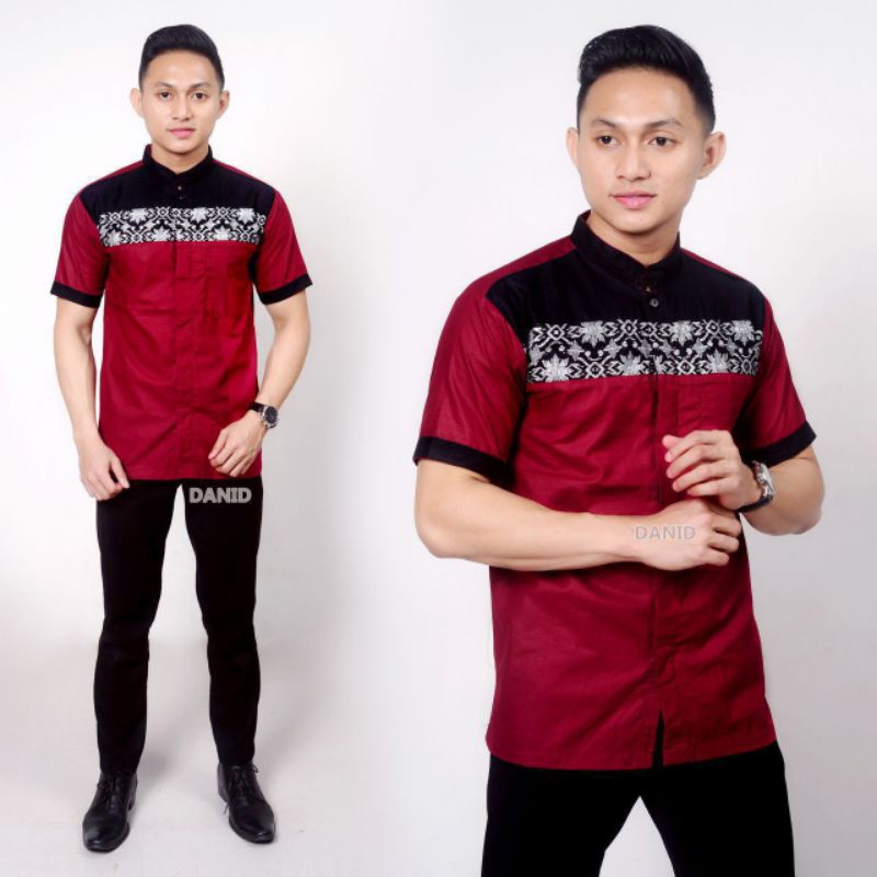 Baju Koko Baju Batik Pakai pria muslim