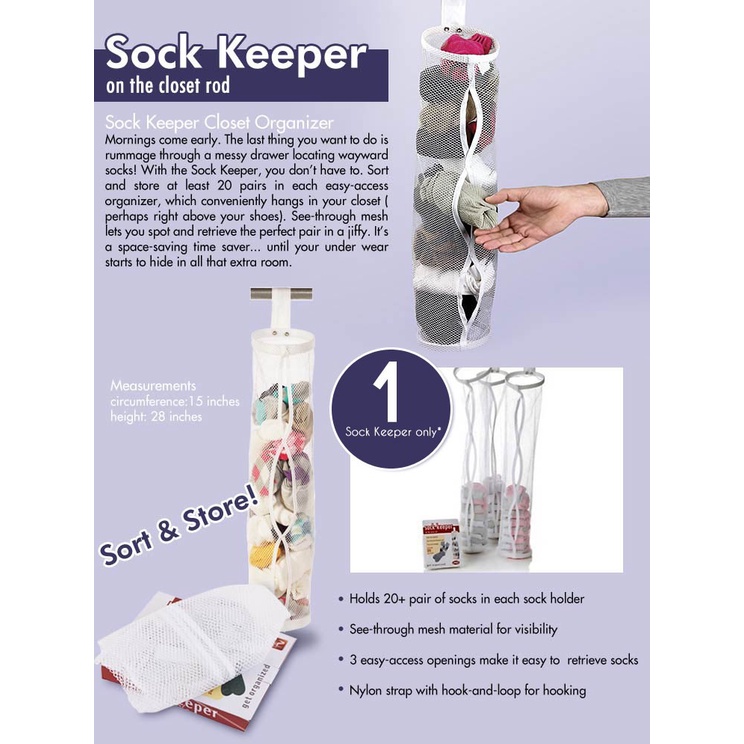 Sock Keeper Organizer Storage Tempat Penyimpanan Kaos Kaki Sarung Hand