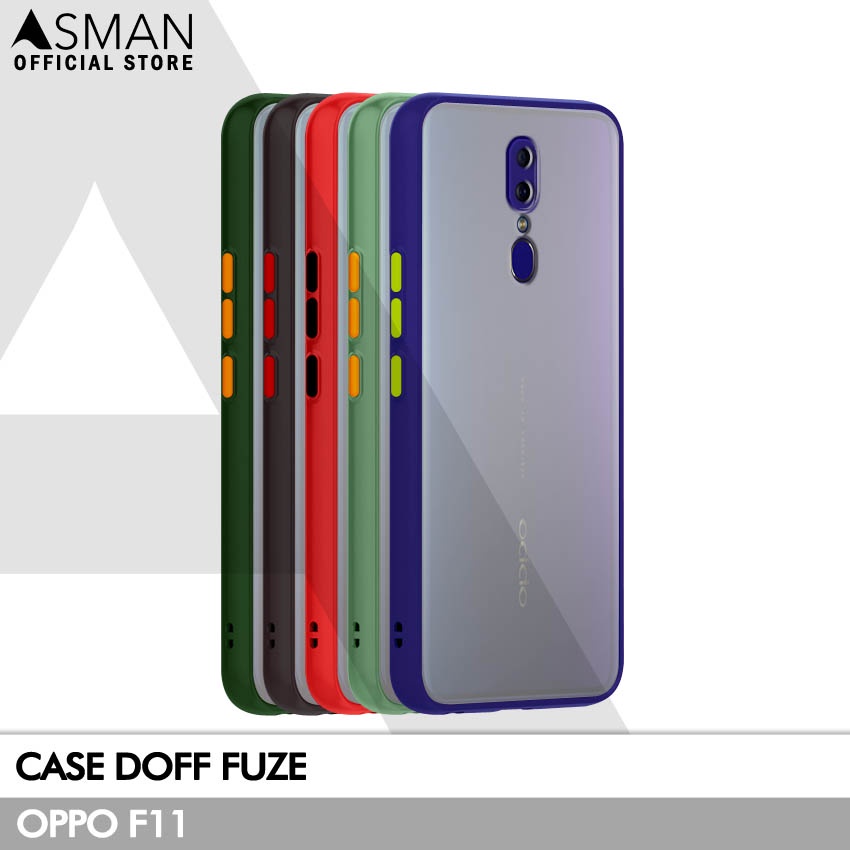 Asman Case Oppo F11 Doff Fuze Premium Shield Protector