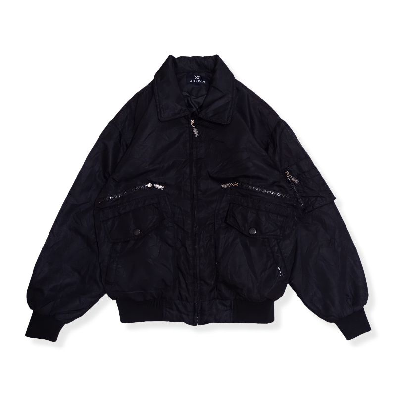 Jaket flight bomber casual art win second