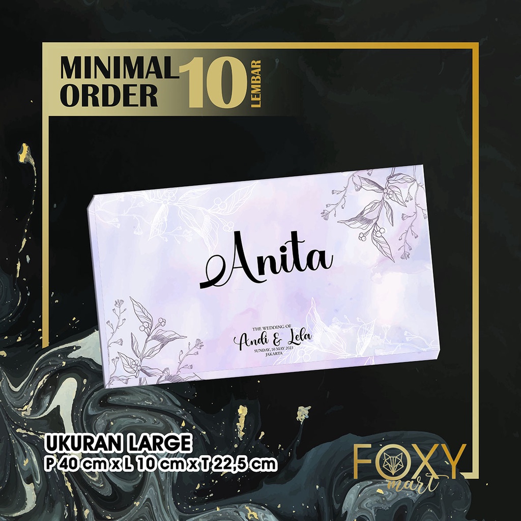 

BOX WEDDING SOFT BOX LARGE 40 x 22,5 x 10 cm | BOX PERNIKAHAN