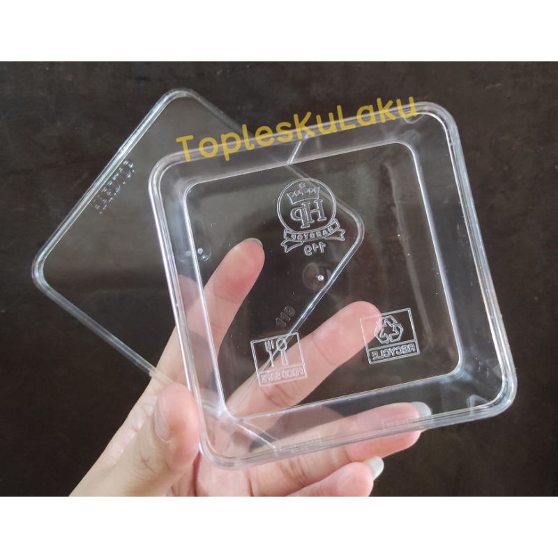 Toples 119 HARDTOP / toples dessert box / toples persegi / kotak dessert / toples nastar segi