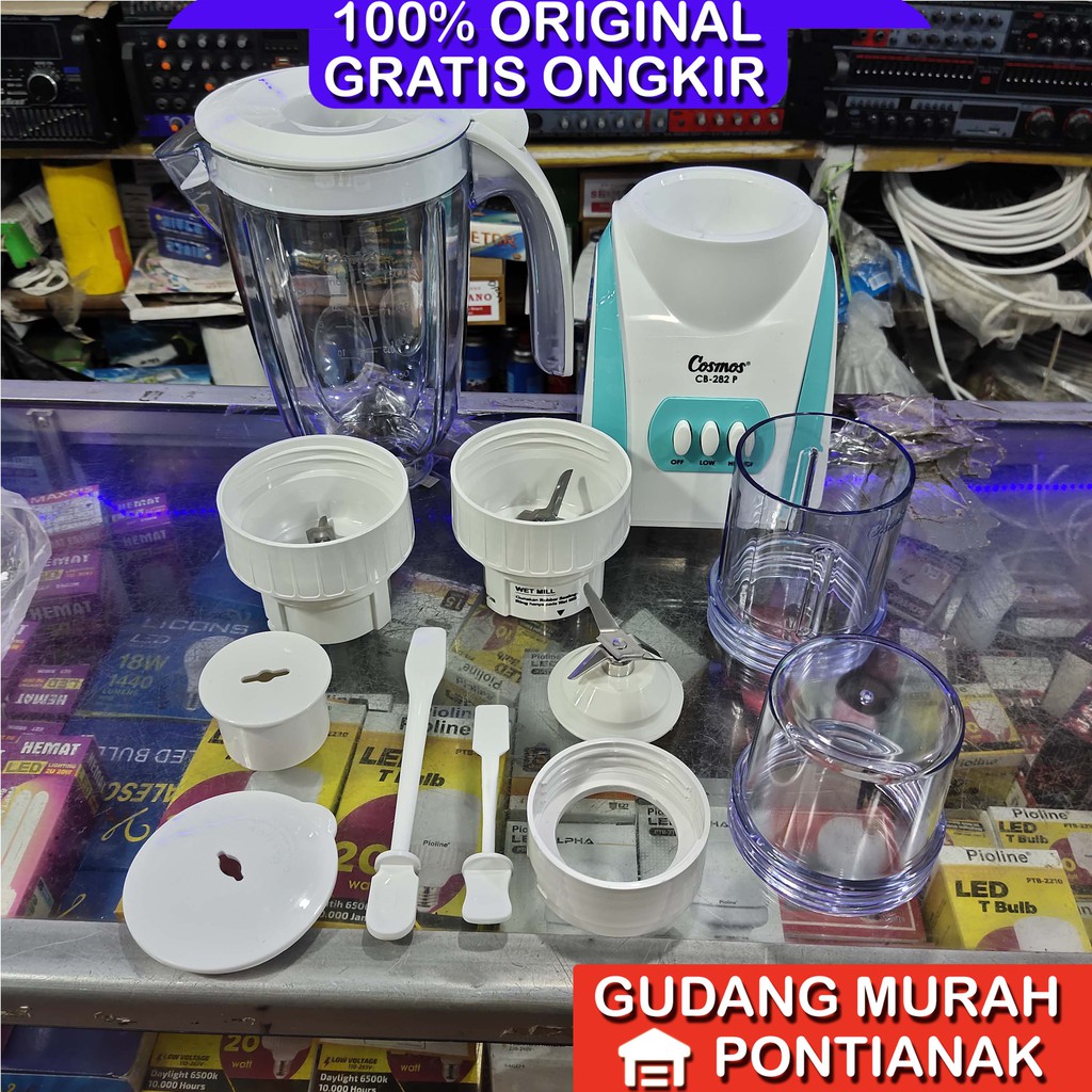 Blender Cosmos CB 282P 282 P 3in1 2 Liter Jumbo Pelumat bumbu basah kering jus